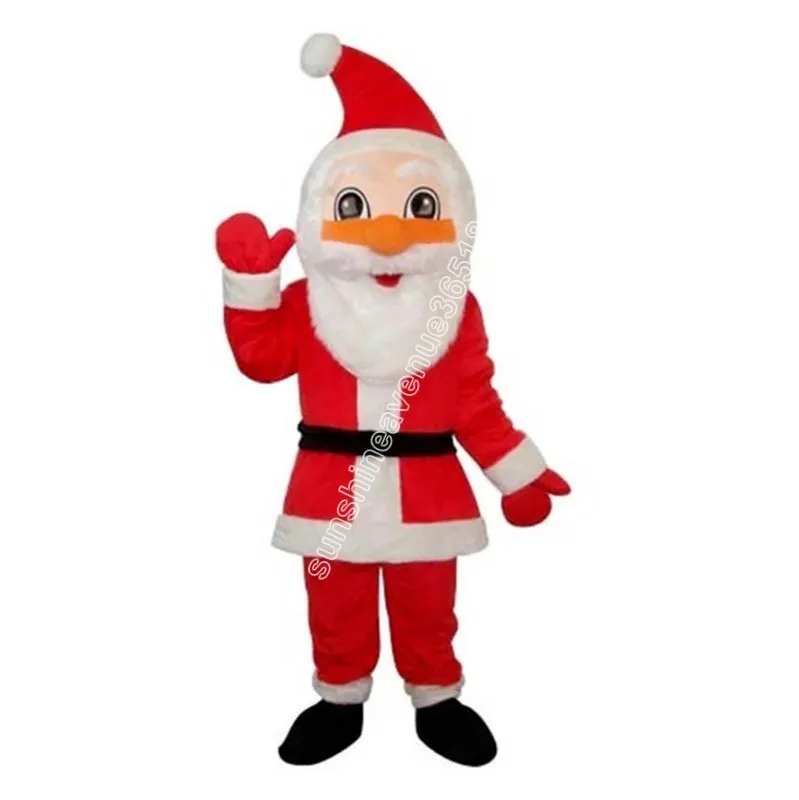 Hot Sales Santa Claus Mascot Costume Top Cartoon Anime Theme Character Carnival Unisex vuxna storlek Jul födelsedagsfest utomhus outfit kostym