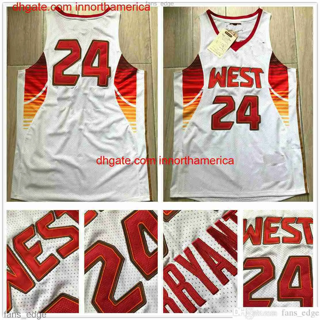 Top echt authentiek gestikt 2009 All-Star Jersey #24 Shirt Retro 2003 2004 basketbalshirts