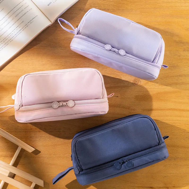 Angoo 4-Partitions pencil pencil case - Large Capacity, Easy