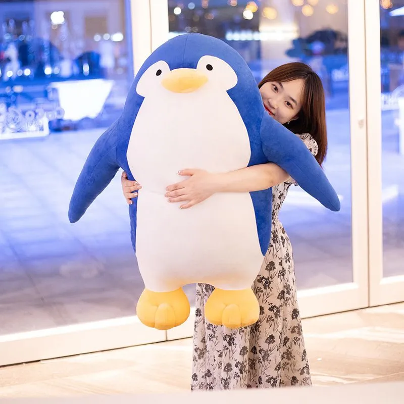 Симпатичная гигантская аниме пингвин шикарная игрушка негабаритная животная пингвина подушка анимация игрушки 33 дюйма 85 см.