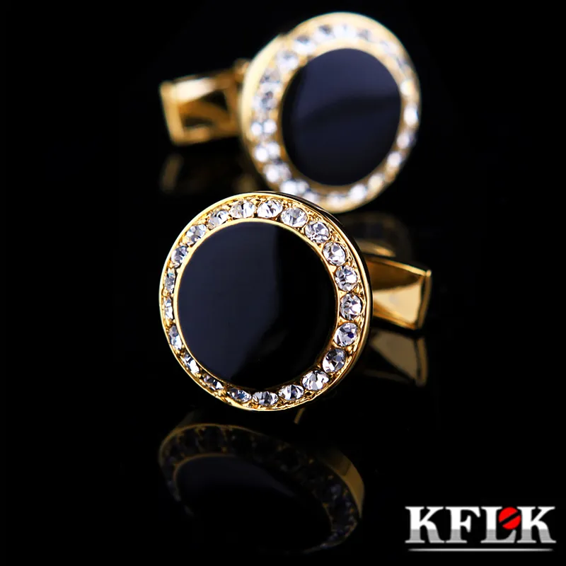 KFLK Jewelry french shirt cufflink for mens Brand designer Cuffs link Button male Gold High Quality Luxury Wedding Free Shipping