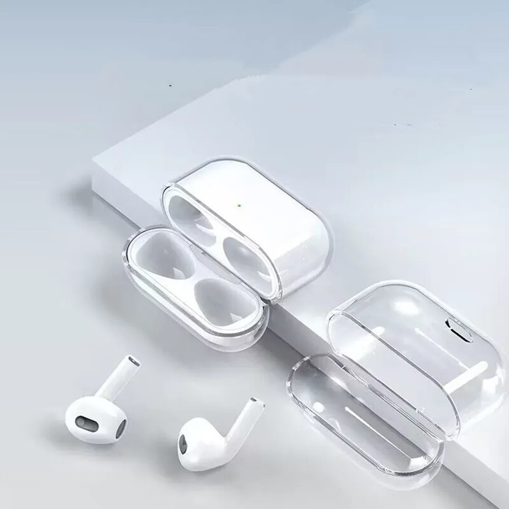 Pro2 Air Pods3 이어폰 케이스 에어 포드 Pro2 생성 헤드폰 액세서리 클리어 이어 케이스 귀여운 보호 커버 애플 무선 충전 박스 케이스