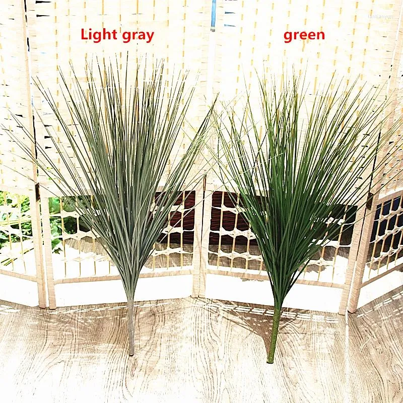 Decorative Flowers 70CM Artificial Reed Grass Plants Green Plastic Onion Bundle Indoor Flower Arrangement Material Wedding El Home Decor