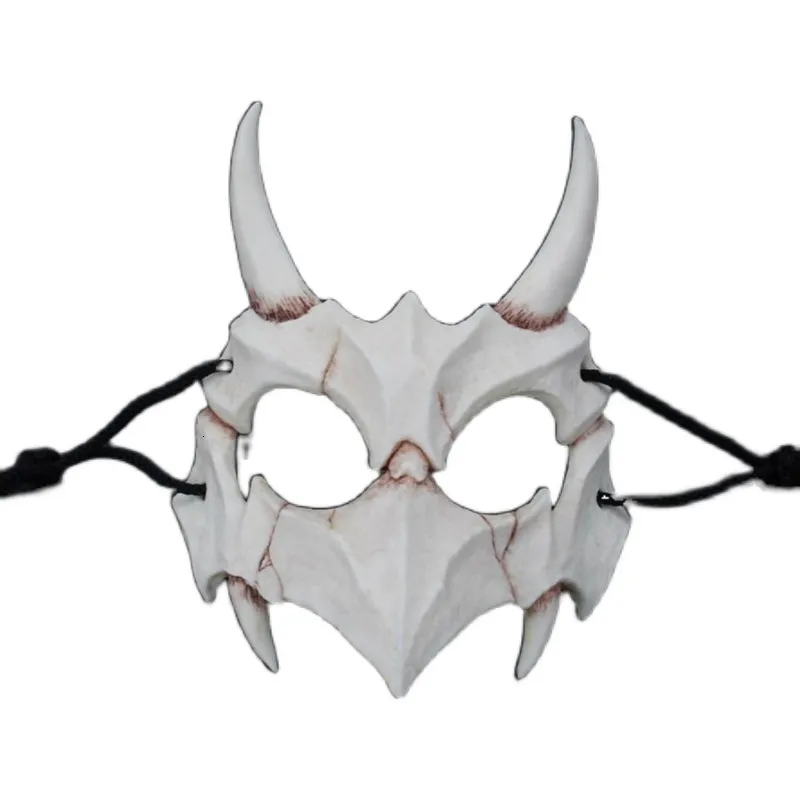 Maschere per feste Punk Gotico Resina COS Dragon God Tiger Yasha Nue Fancy Dress Maschera per feste Halloween Giappone Kurado Anime Costume bidimensionale 230327