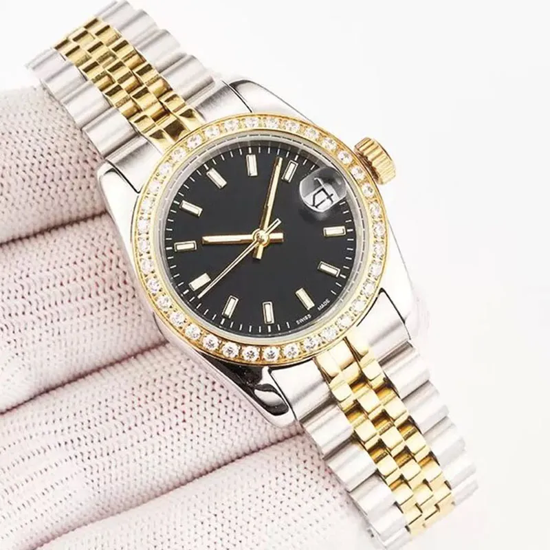 Diamond Watch Kobiety męskie zegarki RELOJ Automatyczne zegarek mechaniczny ruch składany klamra Lumainous Waterproof Waterproof Gold Data Perpetual Streftwatches Prezent