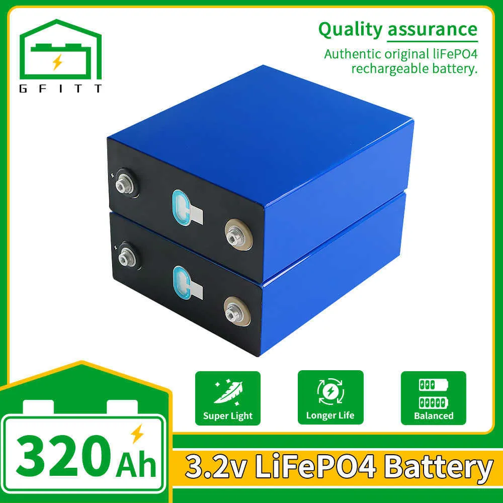 3.2V 320AH LIFEPO4 Bateria de alta capacidade Ciclo profundo 12V 24V 48V Bateria de fosfato de ferro de lítio para RV Golf Cart Boat Yacht