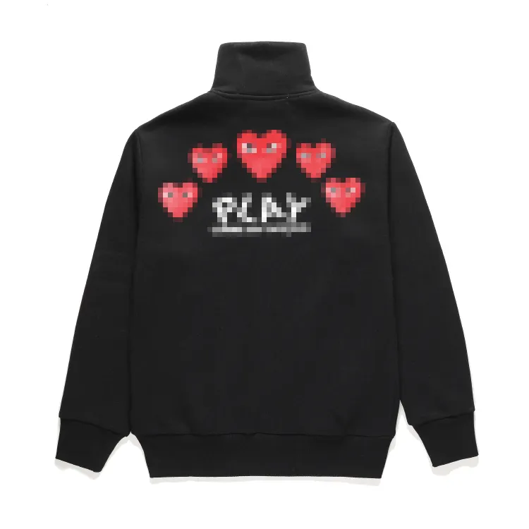 Hoodies masculinos de designer com des Garcons tocam moletom preto CDG Red Heart Hoodie Tamanho X322 269