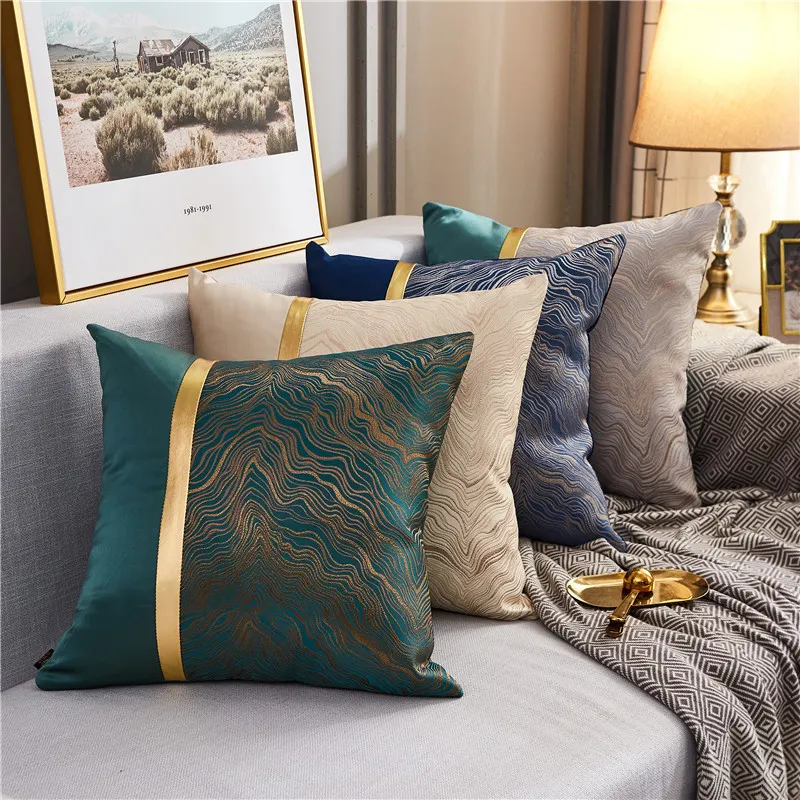 Cuscino Cuscino decorativo 45 45 cm Bronzing Geometric Sofa Throw Pillowcover Soggiorno Cuscino Home Office Federa 230327