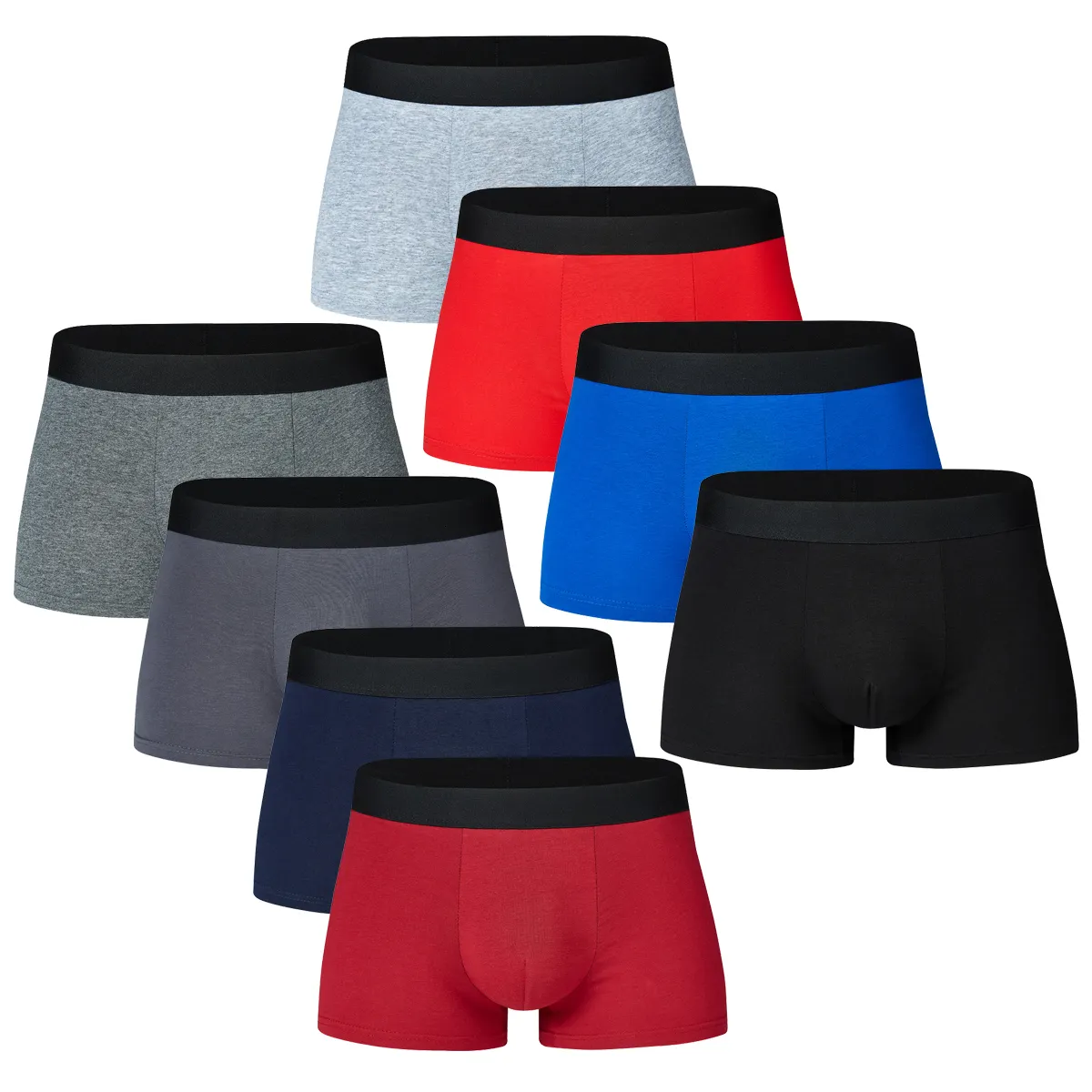 Underbyxor 7st/Lot grossist Sexigt modemärke Bomullsboxare Briper Man Underwear For Man Trunk Men's Panties Set 230327