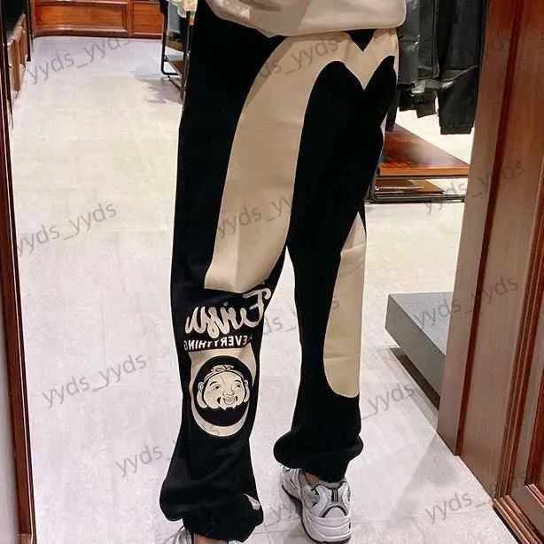 Men's Pants New EV23 Spring and Autumn New Fashion Buddha Head Large M Print Men's Casual Loose Guards Pants T230327