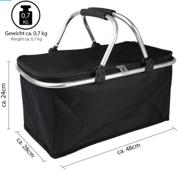 Portable Picnic Lunch Bag Ice Cooler Box Storage Travel Basket Cooler Cool Hamper Shopping Basket Bag Box q2