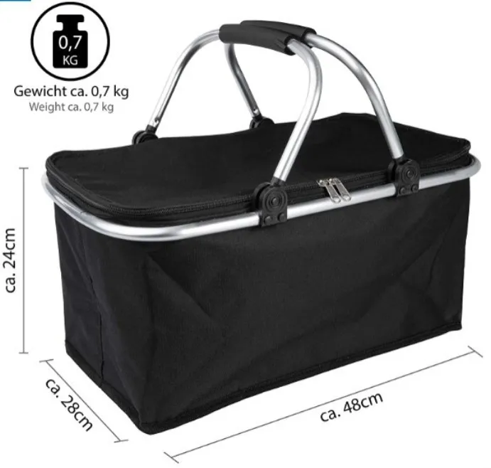 Borsa per il pranzo da picnic portatile Borsa per il raffreddamento del ghiaccio Scatola per la conservazione Cestino da viaggio Borsa per la spesa Borsa per la spesa Q2