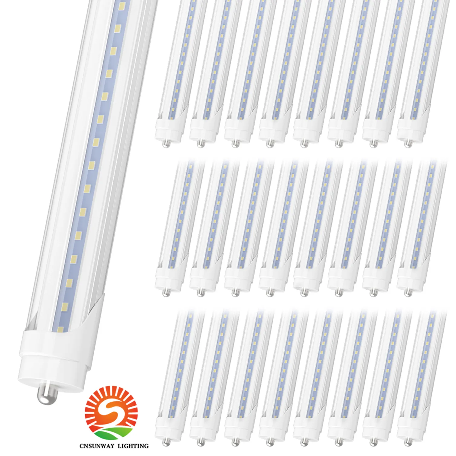 8ft fluorescerande rör med en rad LED -rör T8 8ft enstift FA8 45W LED -rörljus 8 ft 8fet 100 lm W Fluorescerande glödlampa i US Shop Lights Garage Lighting