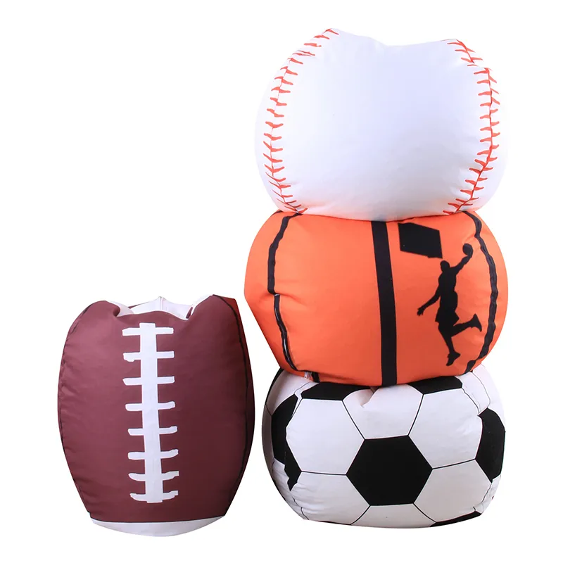 18 inches Sports Ball Storage Bag Party Favor Baseball Football Rugby Basketball Large Capacity Bean Bag