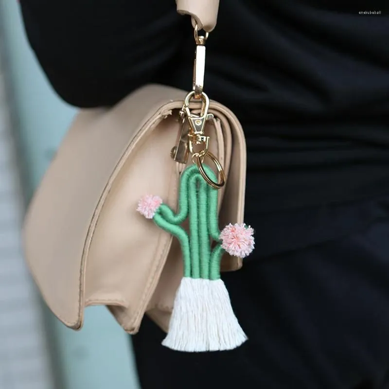 Kreki ręcznie robione wisiorek Tassel Bohemian Cotton Line Creative Cactus Blakin Bag Var Charm