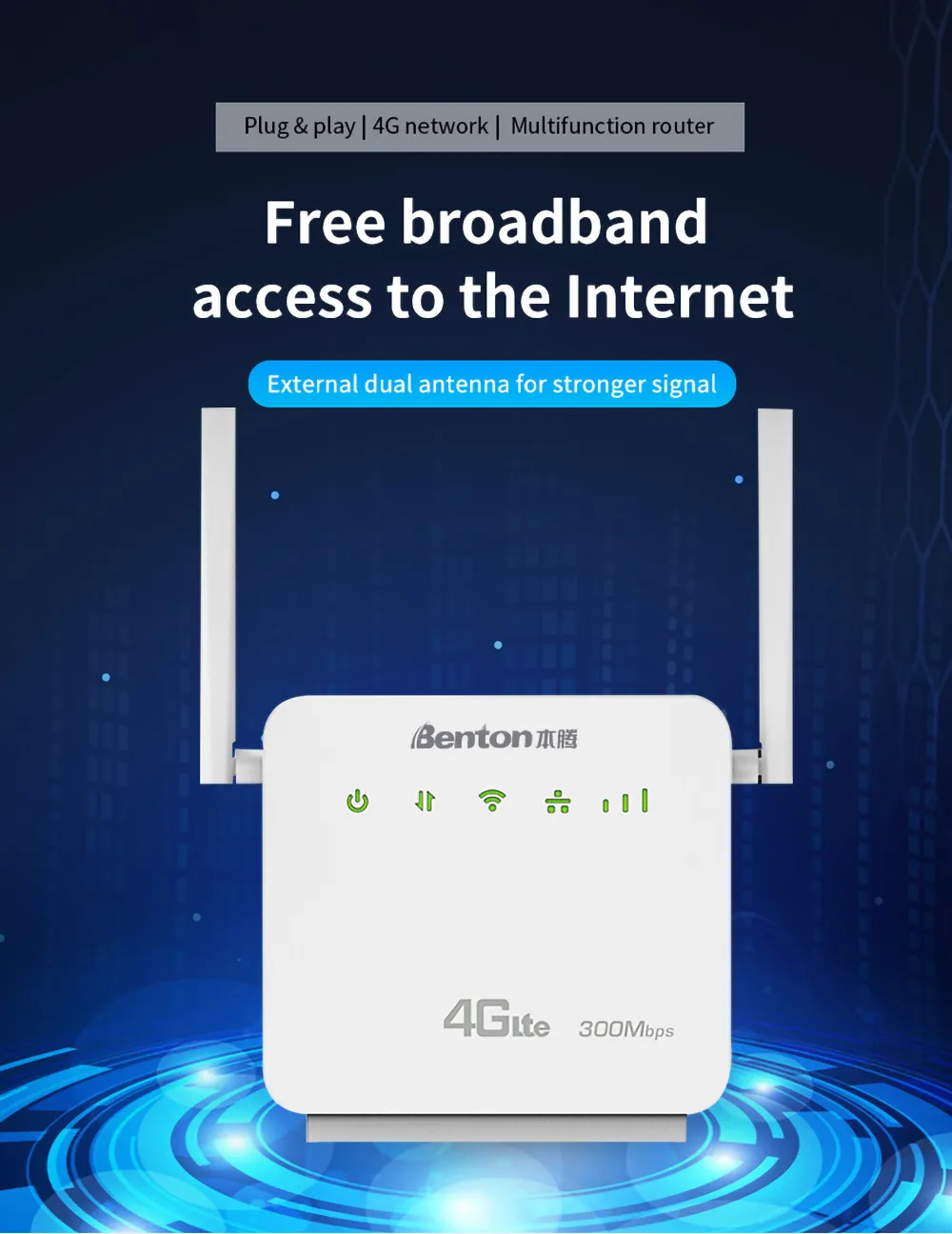 DHgate.com:D921 Unlock 300Mbps Cat4 Home Wifi Wireless Router 4G LTE ...