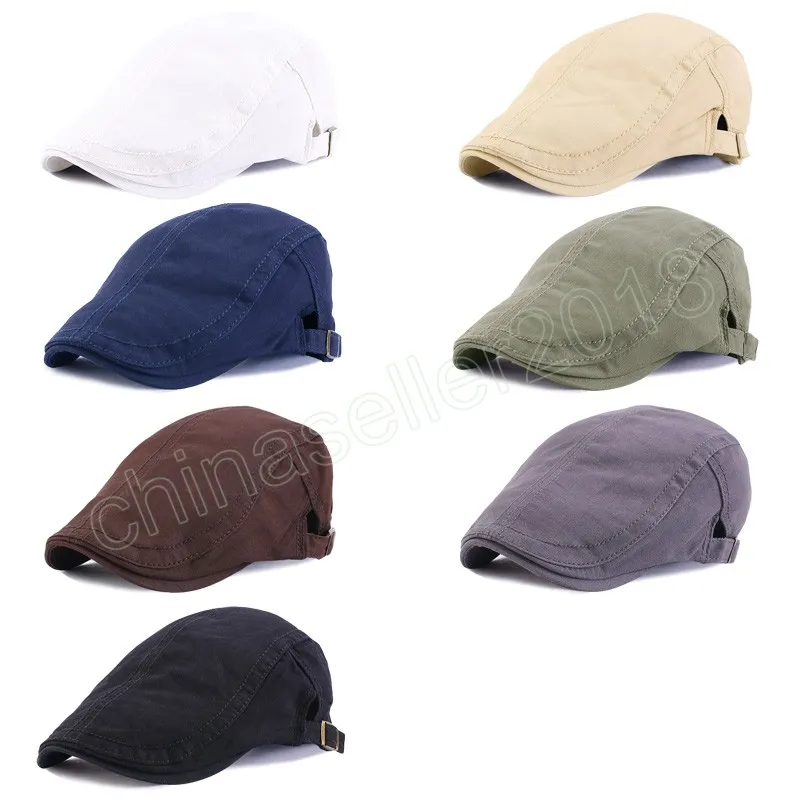 Gorro De Vendedor De Periódicos Liso Para Hombre, Gorra Plana De Algodón A  La Moda, Gorra De Vendedor De Periódicos De Color Sólido, Gorra De  Conducción Ajustable, Sombrero De Pintor De 3,78