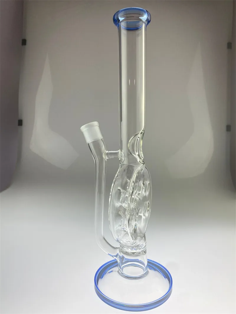 Other Smoking Accessories 16 inch 18mm joint blue accents swiss bong new style