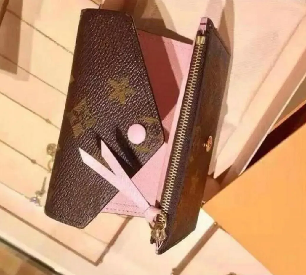 verzendkwaliteit klassieke Designer Wallet Fashion Leather Long Purse Money Money Bag Zipper Pouch Coin Pocket Note Designer koppeling met doos