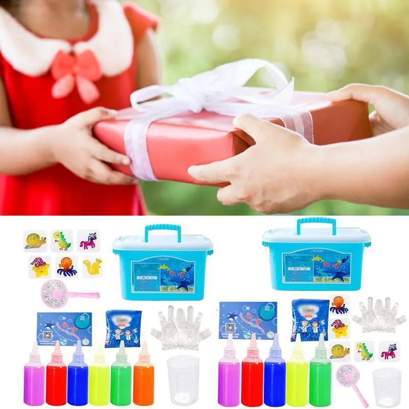 Intelligence Toys Magic Water Elf Diy Sea Life Creature Toys Sensory Toy Set Kinderen Verjaardagscadeau voor feestgunsten Bag Filler Cartoon 230327