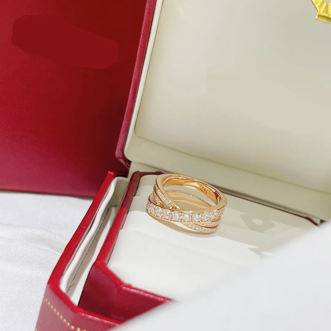 Luxe designer ringen voor vrouwen fijn vakmanschap persoonlijkheid gouden en zilveren sieraden paar cadeau paar ring trend groot merk diamanten ring van hoge kwaliteit goed