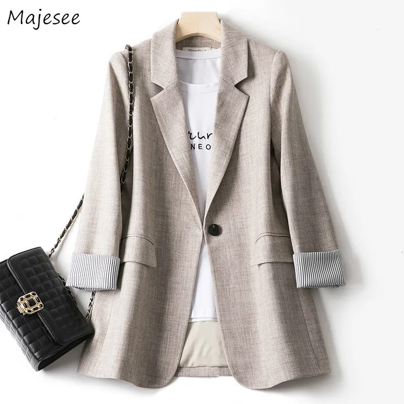 Abiti da donna Blazer Blazer Donna Patchwork alla moda Coreano Chic Primavera Tasche larghe Lady Cappotti eleganti Bottone singolo Capispalla minimalista Manica lunga 230327