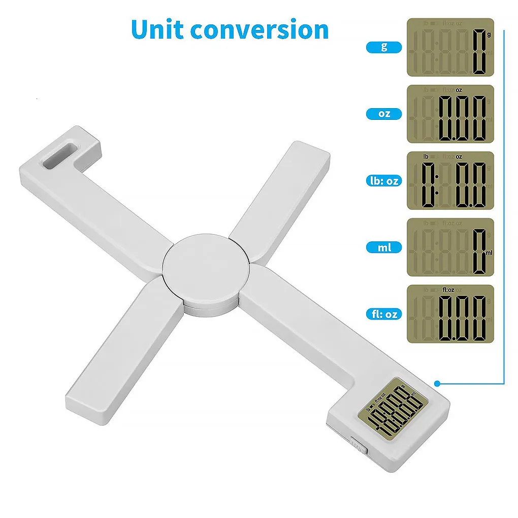 Measuring Tools Mini Folding Kitchen Scale Accurate Digital Portable Food Weight Tool with LCD Display Gadget 230327