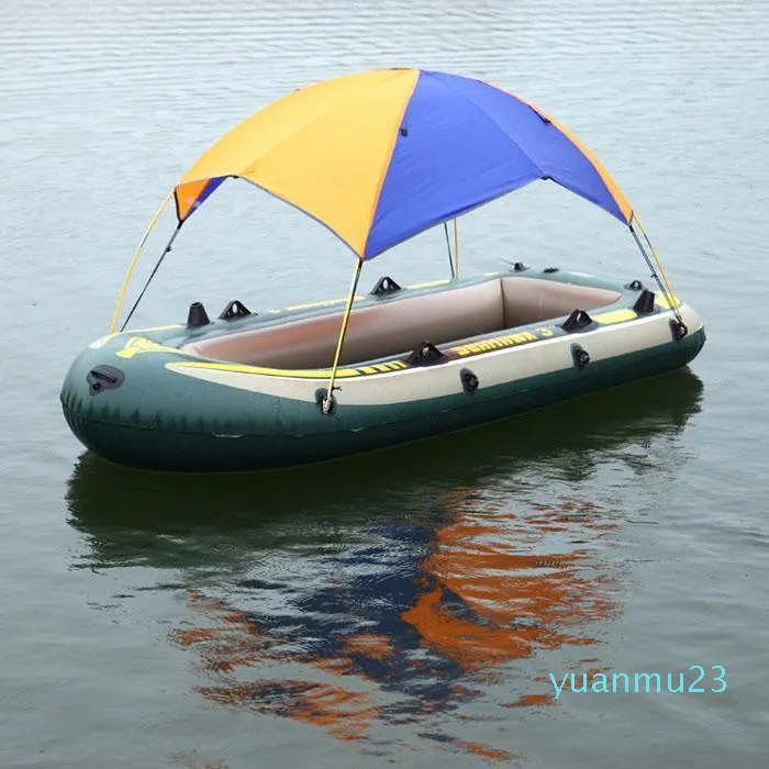2-4 person Inflatable Boat Kayak Rowing Boat Canopy Awning Anti-UV Sun  Shade Shelter Rain Cover Fishing Tent 64