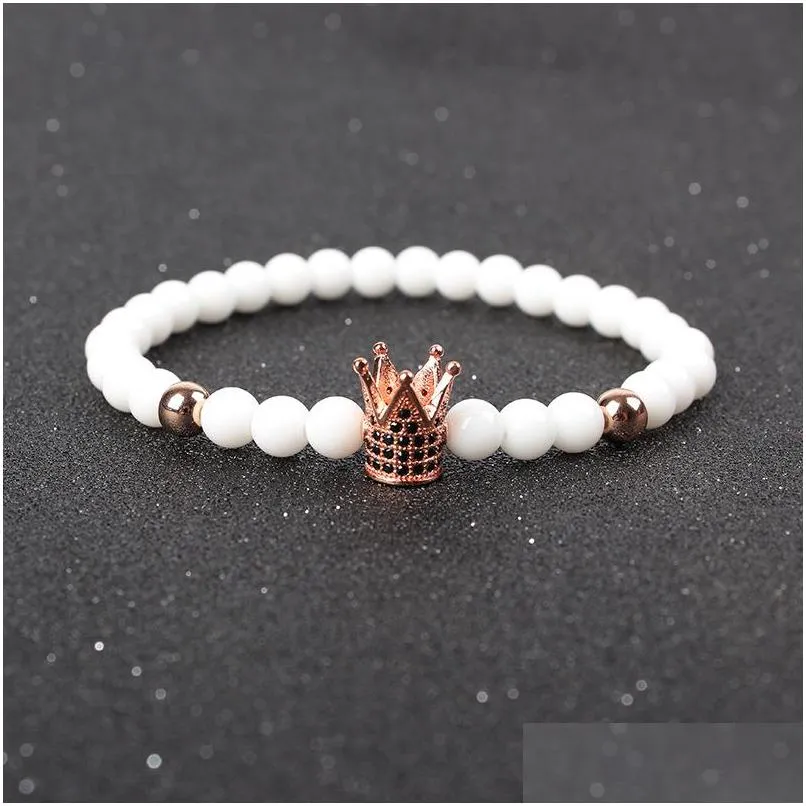 Beaded Crown Bracelet Bead Bracelets For Women Pseira Mascina Handmade Men Jewelry Bangles Diy Feminina Drop Delivery 202 Dh8C0