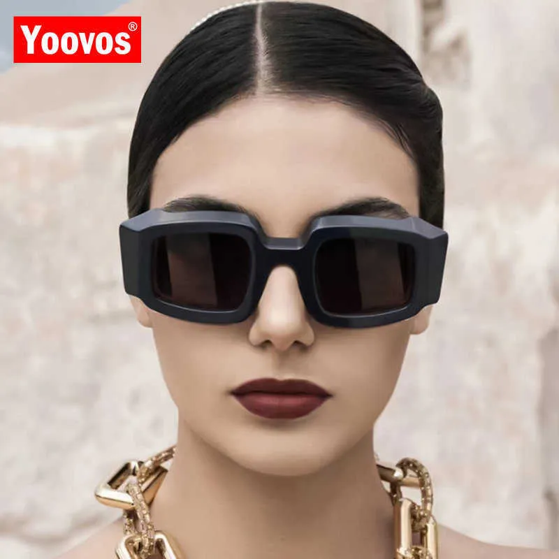 Yoovos 2022 Steampunk Sunglasses Women Y2K Vink Punk Vintage Brand Designer Men Retro Gafas de Sol Mujer230328
