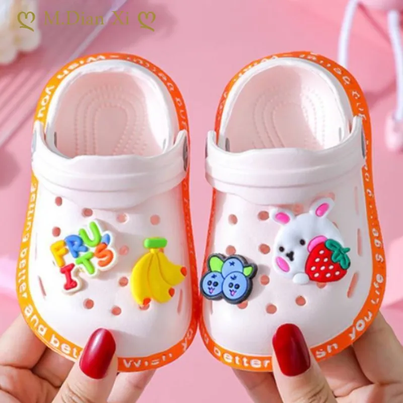 Slipper Baby милые сандалии для мальчиков, девочки, мультипликационная обувь летние малыши, шлепанцы, дети, домашнее пляж, плавание плавания 230328