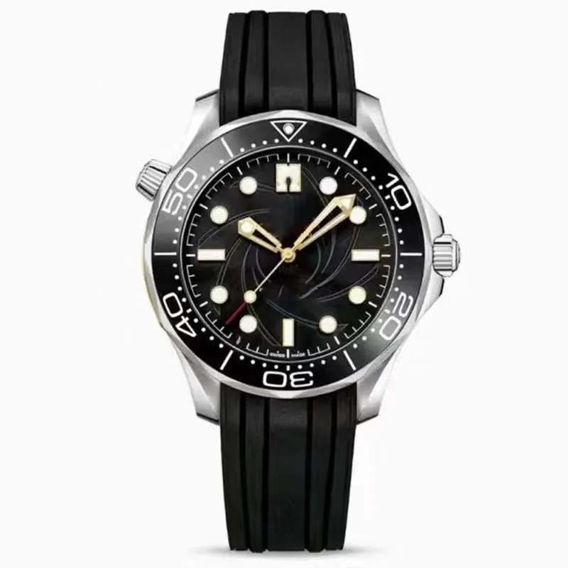 블루 세라믹 베젤 화이트 Rologio Luxurys Watch Masters Luminous 42MM 남성 남성 시계 8800 자동 James 007 기계식 무브먼트 손목 시계 손목 시계