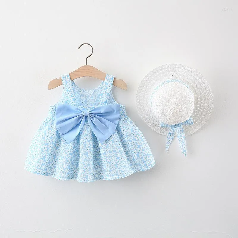 Fille robes 2023 jupe jarretelle Floral décontracté mignon princesse bébé petits vêtements 13-24m robe de baptême