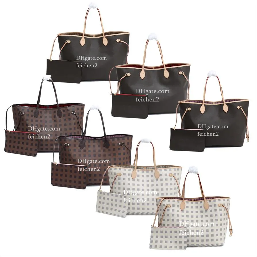 Bolsa de sacola de bolsa feminina Sacos de compras da bolsa de ombro de grande capacidade Designer de bolsa de luxo Material de couro com carteira pequena Métodos de uso múltiplo