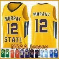 College Wears Murray State Racers University 2020 Ja 12 Morant LeBron 23 James Dwyane 3 Wade cheap sale Jersey Ray 34 Allen David 50 Robinso