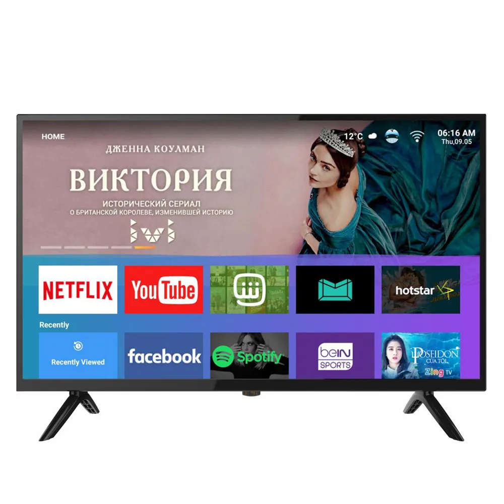 Customized 65 32 Inch 27 Inch Smart Tv With Curved Design, 4K HD 