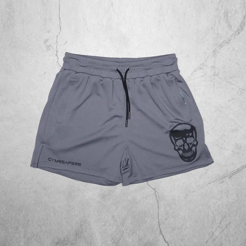 Mens Shorts 2023 Gymreapers Skull Men Running Fitness Breathable