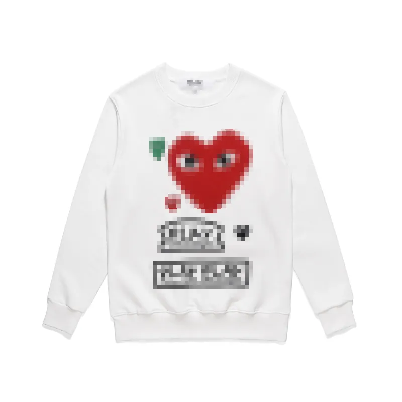 Designer Men's Hoodies Com Des Garcons CDG Sweatshirt PLAY Arm Multihearts White Pullover Sweatshirts Size XL New