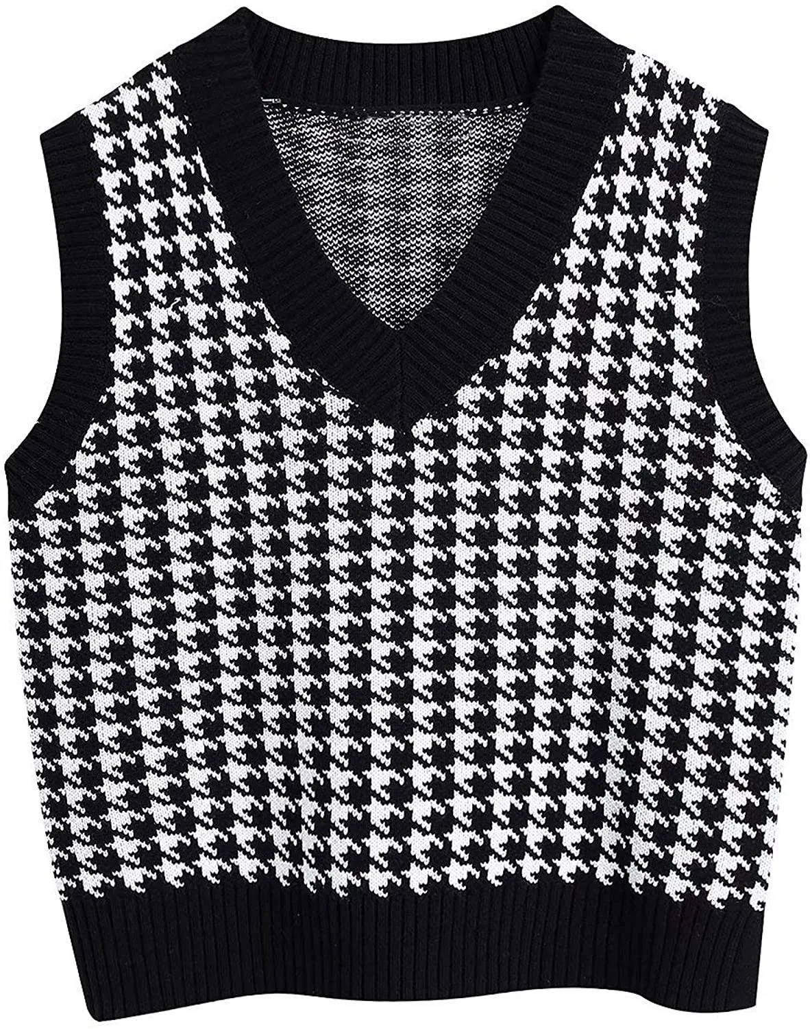 V Neck Sweater Vest Urbanic Women's Vests Casual Loose Sleeveless