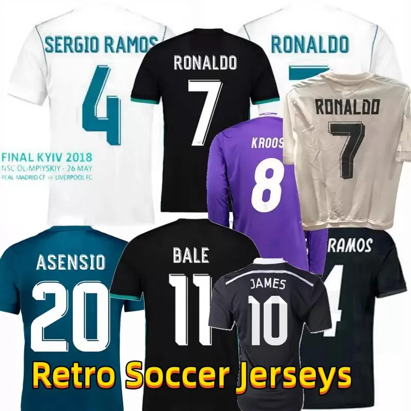 Classique Real Retro Soccer Jerseys 2013 2014 15 16 17 18 BENZEMA MARCELO ISCO NACHO CARVAJAL ASENSIO BALE SERGIO RAMOS Madrid Ronaldo Home Away 3RD Men Football Shirts