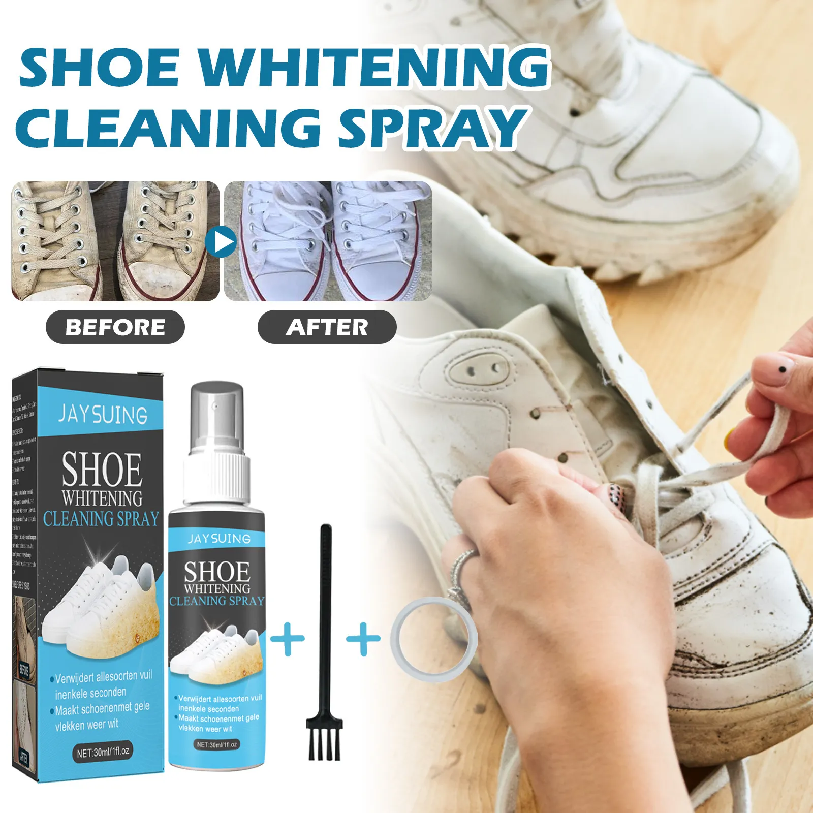 Useful Accessories Shoe Cleaning Foam Effective Foam Shoe Cleaning Kit  Whitening Cleaning Shoes Kit From Rayhongoffical, $1.07