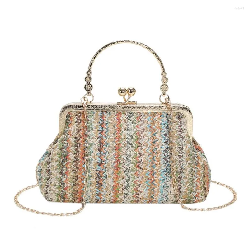 Ladies Hobo Straw Crossbody Bag