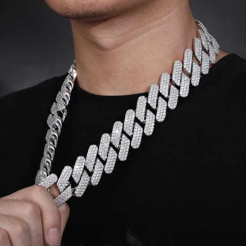 Big Guy – bijoux Hip Hop de luxe pour hommes, en laiton plaqué or 18 carats, diamant 5a Cz, chaîne à maillons cubains Miami glacés, 30mm