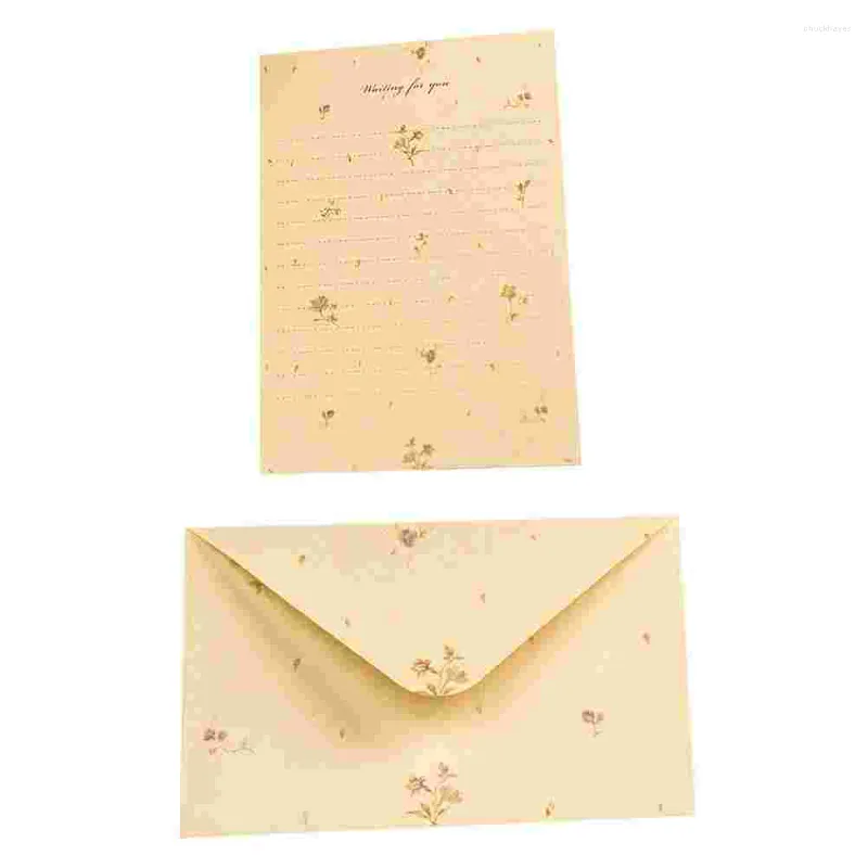 Confezione regalo Carta da lettere e buste Set Lettera di scrittura floreale