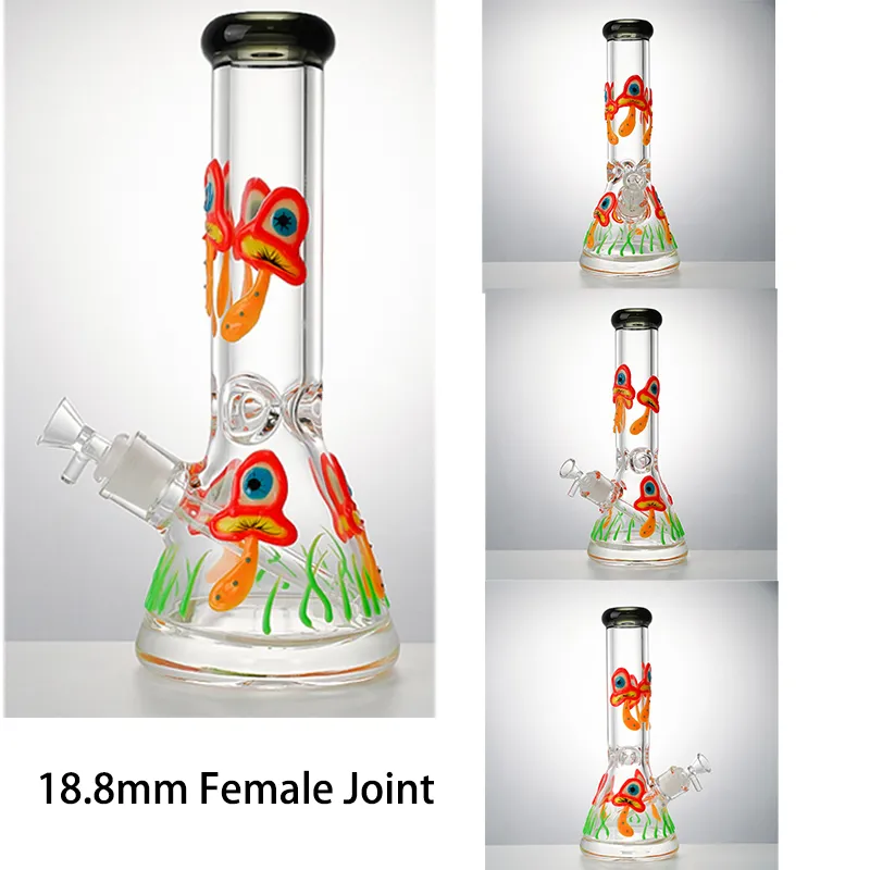 Grzybowe Hakahs Percolator Percolator Dab Rig prosta rurka szklana bongs zlewka bong rurki wodne glow w ciemnym stawie samicowym 18 mm rozproszone w dół miski