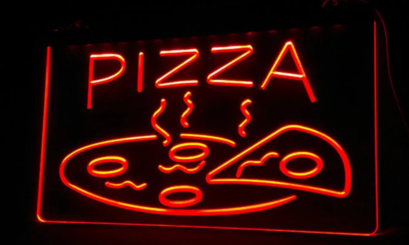 LS0093 Le luci di striscia del LED firmano la vendita al dettaglio calda aperta del commercio all'ingrosso di disegno dell'incisione calda aperta del ristorante 3D del caffè della pizza