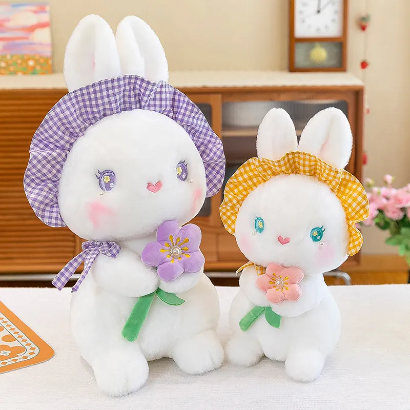 Acheter Poupée mascotte de l'année du lapin 2023, petit lapin blanc, jouet  en peluche, cadeau du nouvel an, fille mignonne