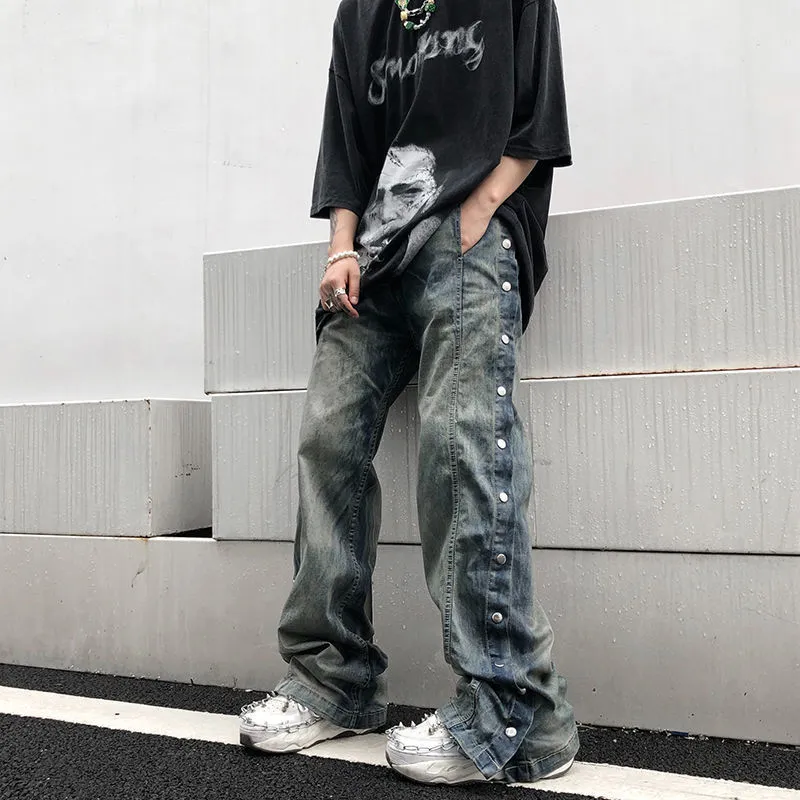 Mens Jeans Washed Oversized Loose Fit Denim Pants ... From Dou05, $25. ...
