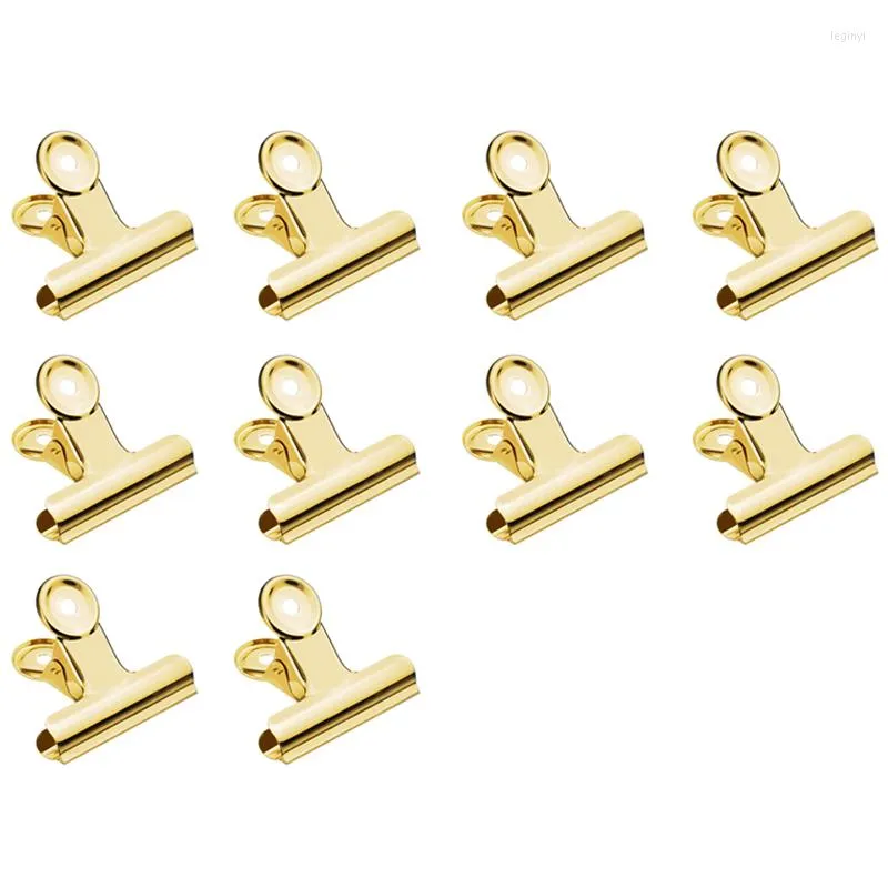 Pcs Or Petit Métal Charnière Clips Trombone Pinces Stationnaire Argent Fichier Classeur Pour Photos Pos Snack Emballage