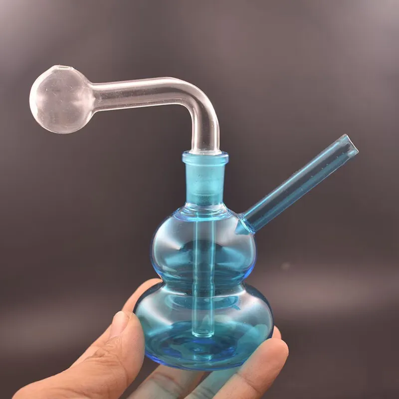 En gros 14mm femelle forme de gourde verre brûleur à mazout tuyau arc-en-ciel coloré barboteur narguilé eau Dab Rigs bong pour fumer